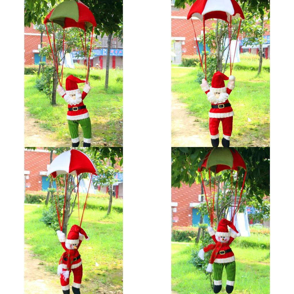 Weihnachts-Weihnachtsmann und Schneemann Hängedekorationen Aus Stoffmaterial Für Urlaubsdekoration