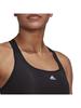 Adidas Powerreact Training Medium Support Three Stripes Bra BW237 Sports Bra Black Women's (HC7489) OT-B (AA-Bcup)