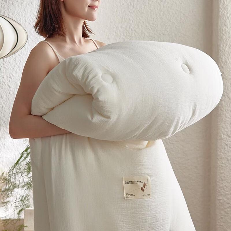 Mling Thickened Silk Protein Zipper Quilt