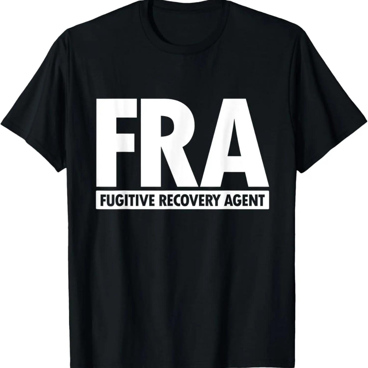 FRA Fugitive Recovery Agent Bounty Hunter Uniform In White T-Shirt S