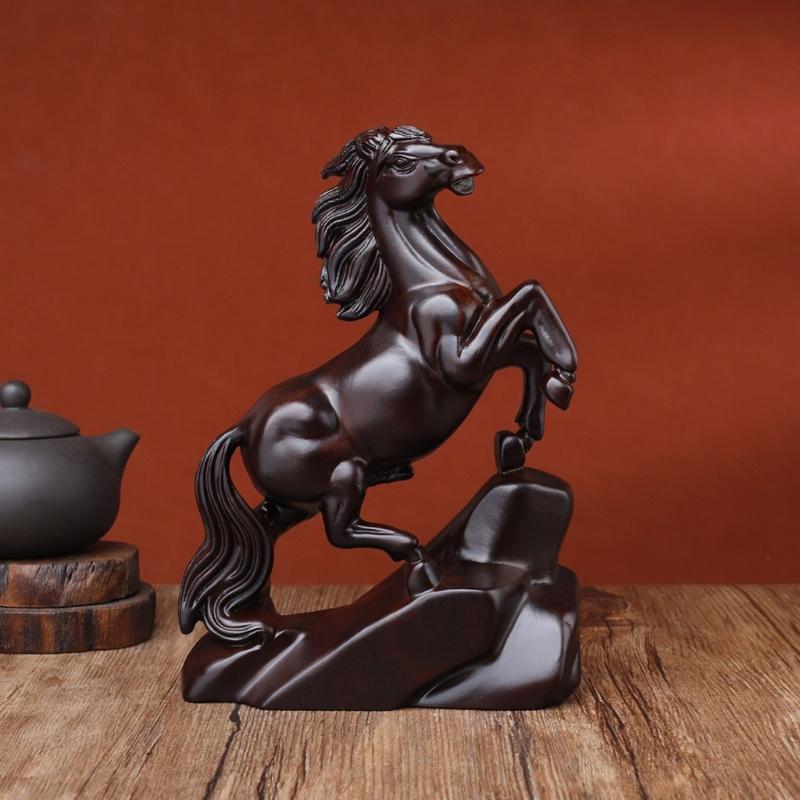 Lucky Wealth Horse Statues Sculptures Animal Statue Collectibles Figurines Feng Shui Ornament Home Decorations Gift