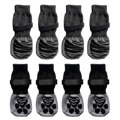 2 Pares Calcetines para Perro Cubrepies Zapatos de Invierno para Mascota Suelas Antideslizantes Botines para Exterior