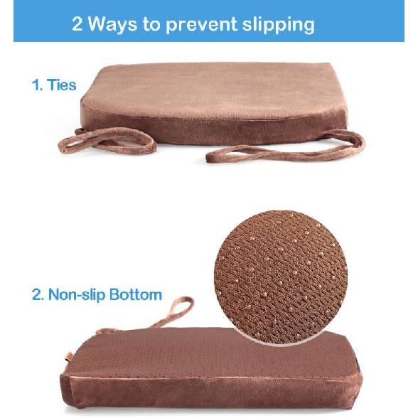 Augld 14x14 Metal Chair Cushion Set of 2 Memory Foam School Chair Cushion Small U Shape Seat Cushion Navy