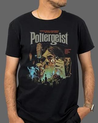 Men's and Women's T-shirts Poltergeist Shirt Classic Horror Movie Vintage Graphic T-Shirt