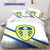 Leeds United Pattern Bedding Quilt Set  Home Decoration  Gift (1 * Duvet Cover + 2 * Pillowcase  Without Core).xwn