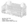 Aquarium Plant Holder Hanging Fish Tank Plant Pot with Suction Cups Clear