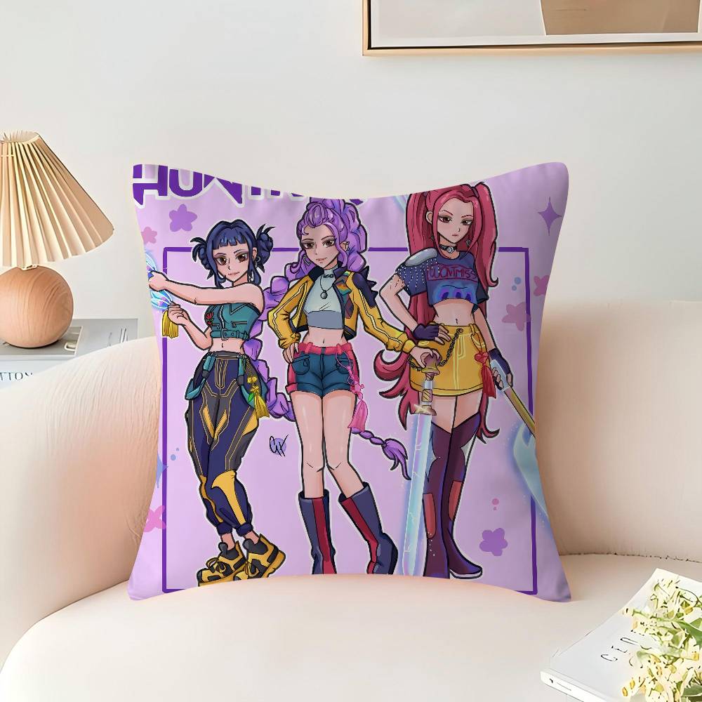 KPop Dämonenjäger Kissenbezug Cartoon Geschenk Kissenbezug Schlafzimmer Zuhause Sofa Stuhl Sitz Dekor Kissenbezug