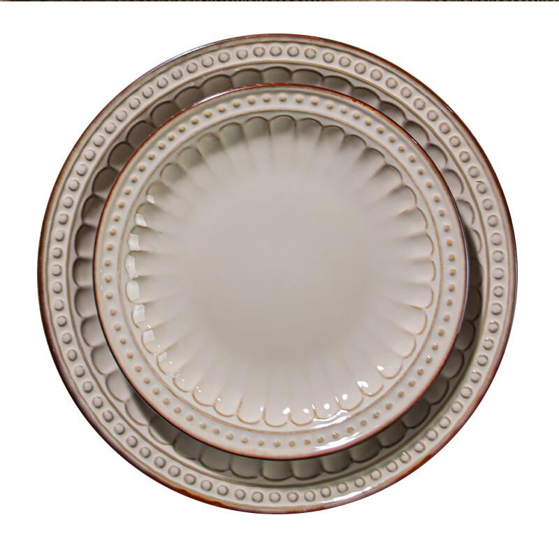 Zhishi Palace Retro Embossed Underglaze Ceramic Rice Bowl