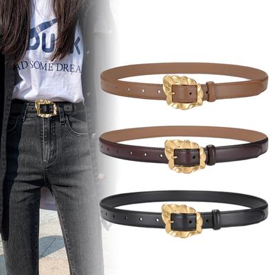 Four Seasons Available New Retro Leather Belt Women'S Accessories Decorative Fashion Small Fragrant Style Waist Cover Versatile Jeans With Belt
