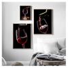 Poster Modern Canvas Art Bar Restaurant Kitchen Wall Decoration Dinning Living Room Decor Red Wine Glass Oil Painting Prints