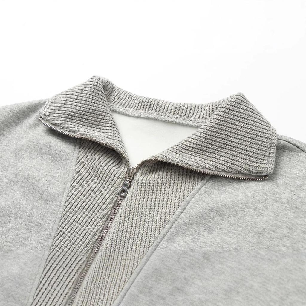 Felpa con mezza zip e fodera in pile RUIIENRS x 3QMODE Inverno 2025 Stile