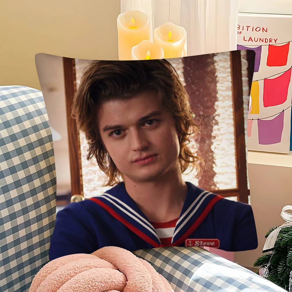 1Pc Actor Joe Cool Keery Pillow Case Fashion Square Pillowcase Bedroom Sofa Room Ins Decoration Leisure