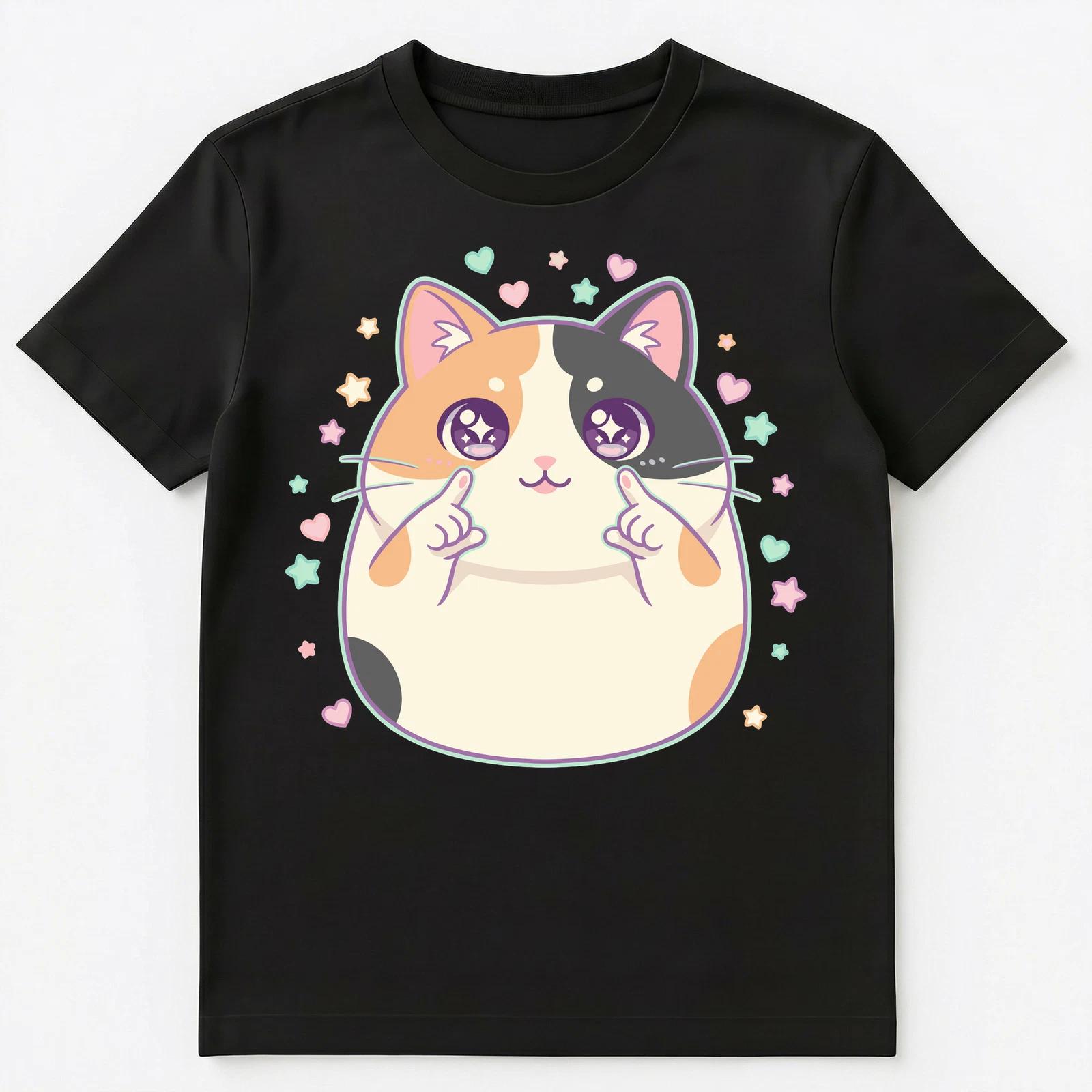 Deaf Cat Lover Sign Language Kawaii Unisex T-Shirt M