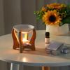 Decorative Ceramics Essential Oil Warmer Wax Melt Burners Diffuser withTealight Candle Holder Wood Stand Home Decors