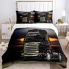 Set Lenzuola 3 Pezzi Stampa Camion Edizione Scania Copripiumino Con 2 Federe Cuscino Casa Regalo di Compleanno