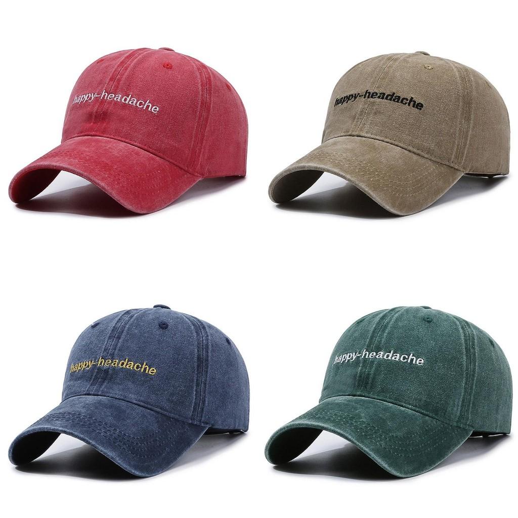 Letter Headache Happy Embroidery Baseball Cap Outdoor Sports Protection Sun