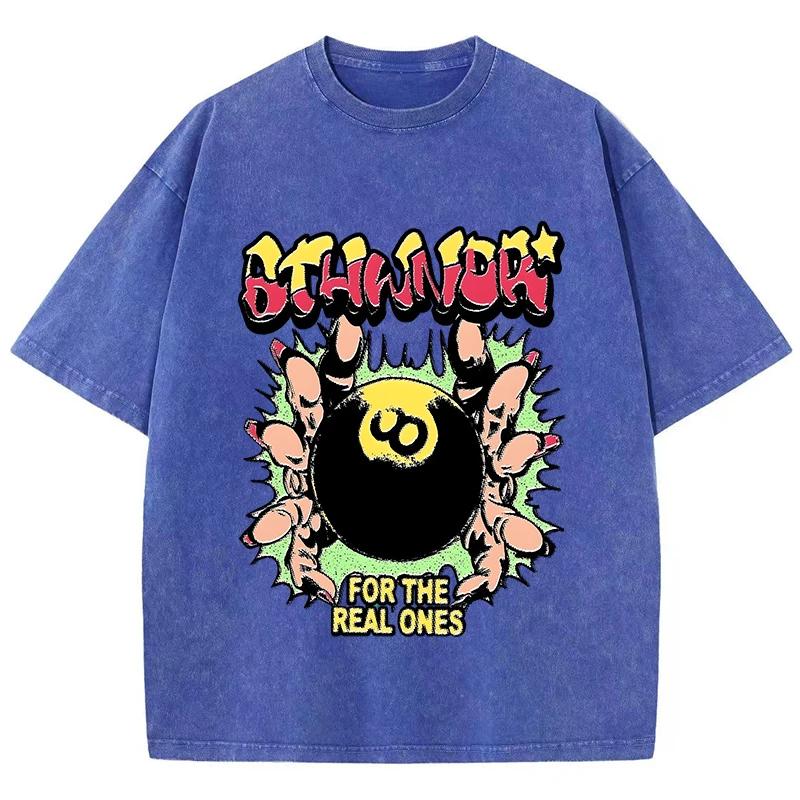 

Модные женские выстиранные футболки 8Demons For The Real One с принтом, хлопковые оверсайз с круглым вырезом 3XL