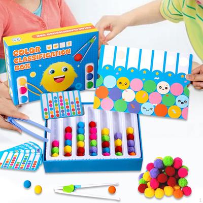 Zähl- und Farbsortierspielzeug Kinder Frühförderung Feinmotorik Set