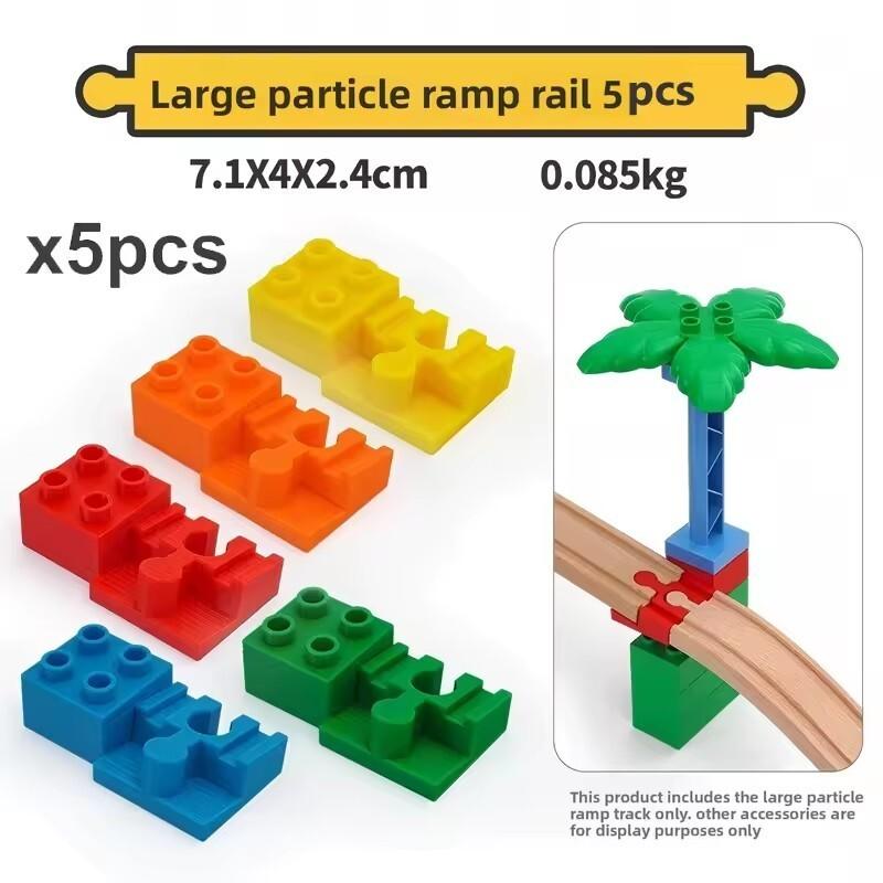 High-Quality 5Pcs High-Quality Wooden High-Quality Train High-Quality Track High-Quality Accessories High-Quality Large High-Quality Particle