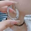 Large Circle Earrings, Women's Silver Exaggerated Earrings, Fashionable and Versatile, Trendy Ear Buckles, Temperament Ear Ring Accessories