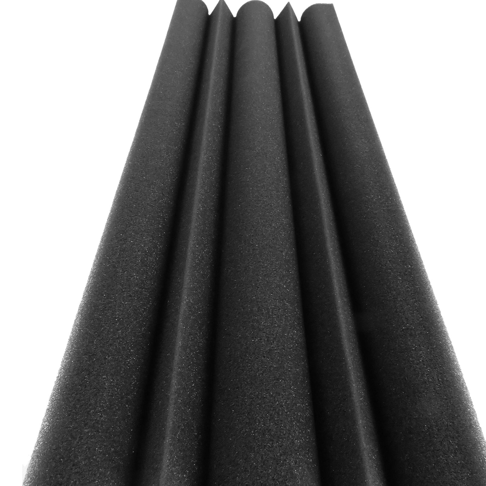 

4 PCS 30 * 18 * 18 cm Acoustic Foam Panels High Density Sound Insulation Fire Retardant Bass Strap Foam for Home Studio чорний