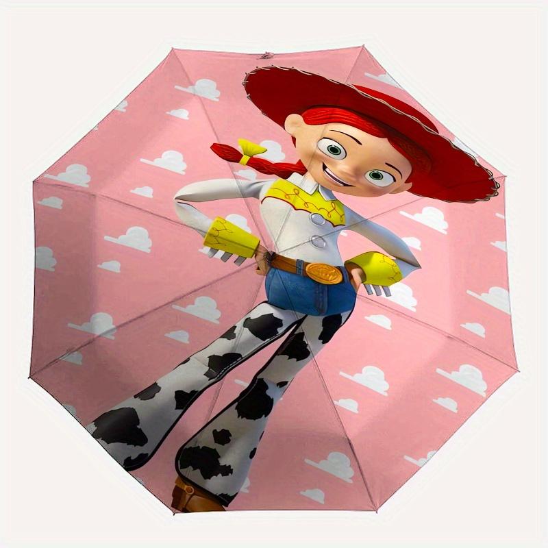Cowgirl,Toy Story Automatic Opening and Closing Umbrella - 8-rib Folding Design, Lightweight and Portable, Suitable for Daily Business Use,