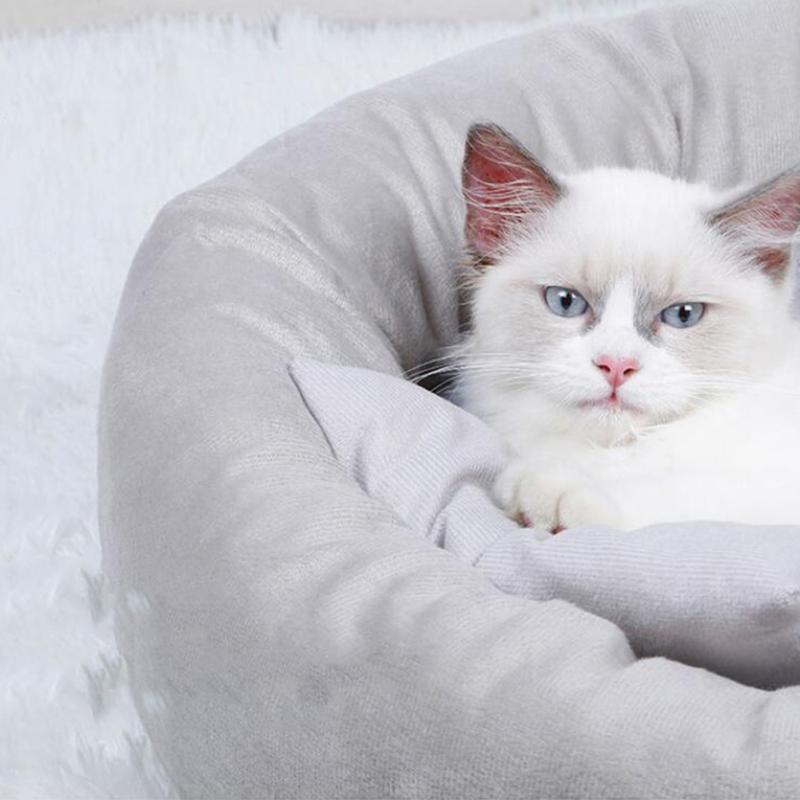 Buy Pet Nest Dog Cat Calming Warm Bed Pillow Soft Plush Sleeping Mat Bed Nest at affordable