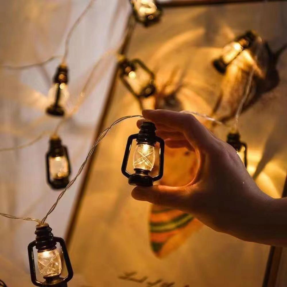 Outdoor Waterproof Kerosene String Lights String Lamp Camping String Lights Atmosphere Light