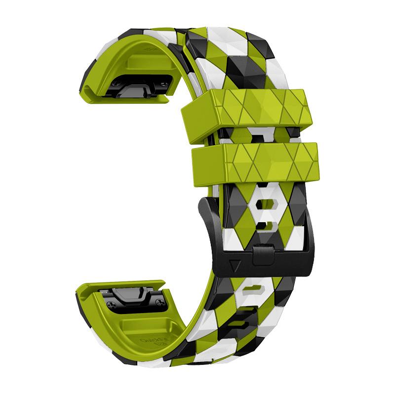 22 26mm Quick Fit Watchbands For Garmin Fenix 6 6X Pro 7 7X 5X 5 Plus 3HR Silicone Easyfit Wrist Band Football Pattern Strap