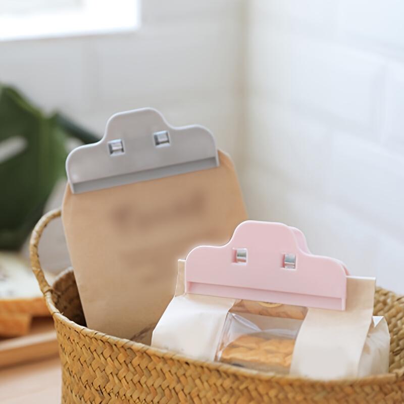 3 יחידות אטבים לאיטום שקיות מזון, אטבים ניידים לשקית איטום מזון, מהדק איטום עמיד רב תכליתי, לשקיות לחם, שקיות חטיפים ושקיות מזון