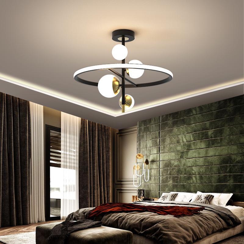 Nordic Style LED Chandelier: Modern Magic Bean Design for Bedroom, Living Room, and Study.