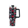 Insulated Tumbler with Handle Straw Lid 40 Oz Double Wall Vacuum Stainless Steel Travel Mug Water Smoothies Tea Leak-Proof Car Coffee Cup for