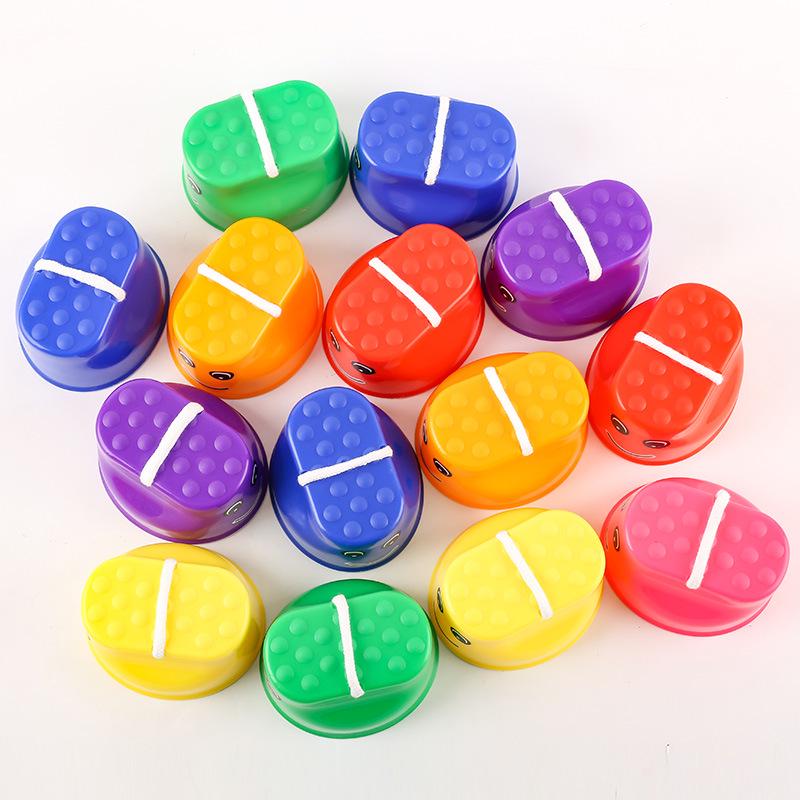 Traditional Smiling Face Stilts for Sensory Integration and Outdoor Team-Building Activities