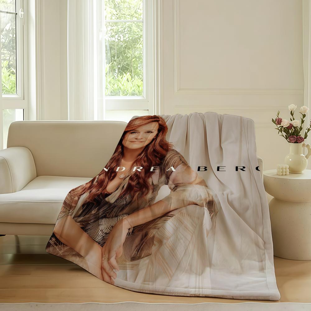 

German singer Andrea Berg Blanket For Sofa Office Bed Plane Travel Sleep Read Relax Camping Soft And Warm 75cmx90cm