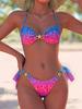 1011 New European and American Swimsuit Female Sexy Bikini Women's Split Swimsuit Purchase Mermaid Print