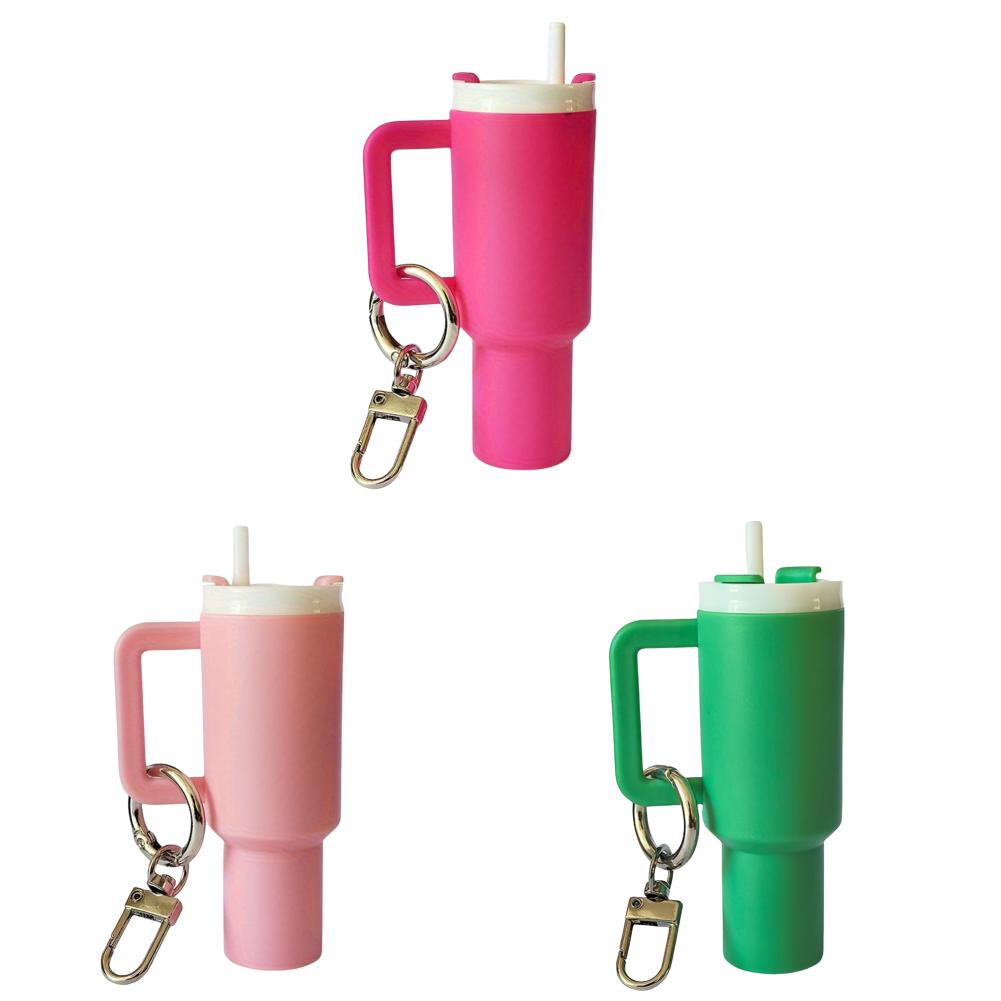 Portachiavi Mini Tazza Portachiavi Carino Bicchiere Portachiavi Portabalsamo Labbra Portachiavi Mini Ciondolo Portachiavi per Accessori Borraccia Stanley