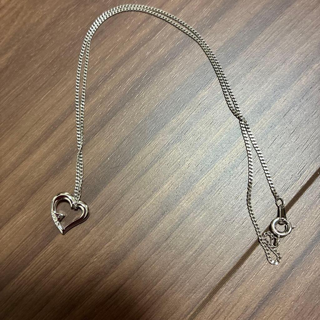 Used heart shaped necklace