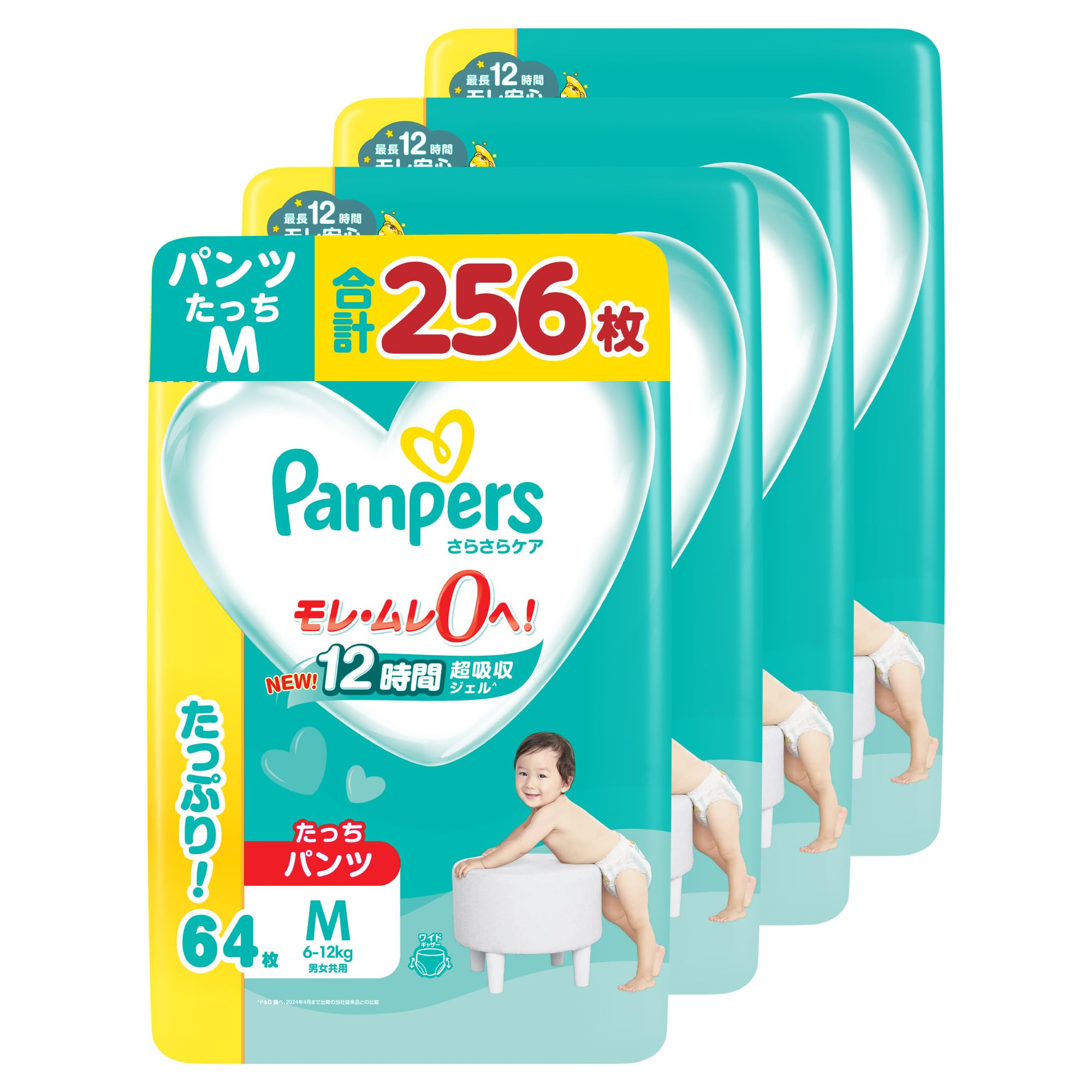 

M Pampers Diaper Smooth Care 256 простыней x 4 [размер трусиков] (6~12 кг) (64 упаковки) [Элемент дела]