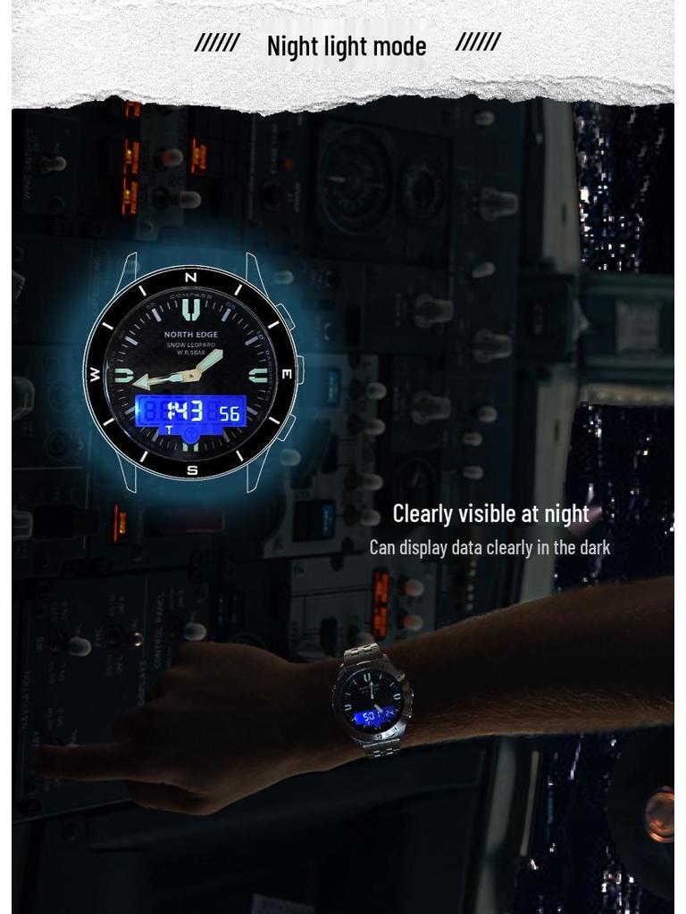 Multifunctional Outdoor Sport Smartwatch: Waterproof, Altimeter, Barometer, Compass, Stopwatch, Alarm