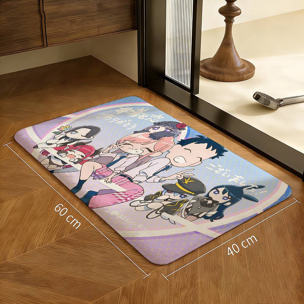M-My Dress-Up Darling Anime Fußmatte Rechteckig Rutschfest Zuhause Weich Badezimmermatte Eingangstür Innen Außen Matte Hotel Dekor Matte