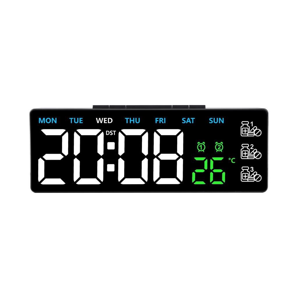 New Medicine Reminder Alarm Clock LED Multi-function Alarm Clock Simple Desktop Clock Temperature Display Alarm Clock