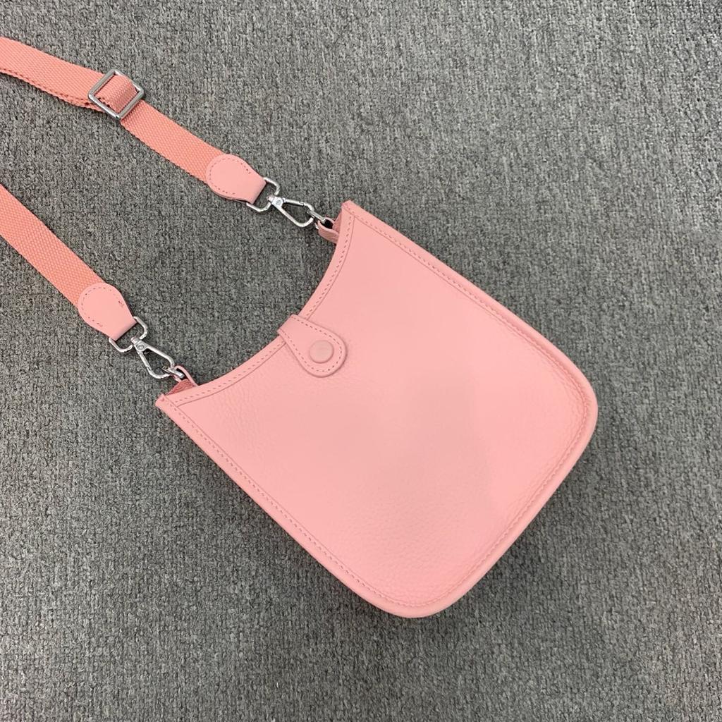 Nuova Borsa a Spalla Larga in Morbida Pelle Bovina di Tendenza e Versatile Borsa a Tracolla con Lettere Vuote in Pelle Borsa Casual