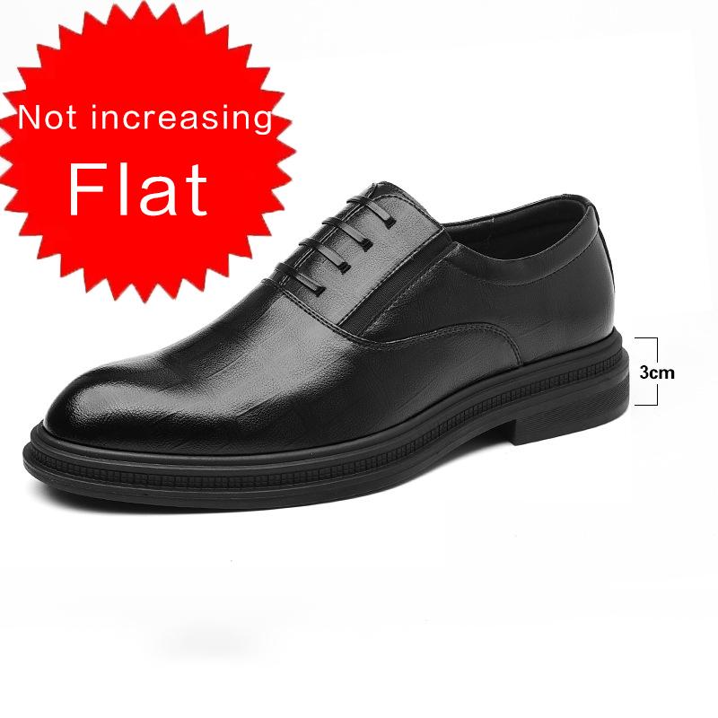 Men's Formal Dress Elevator Shoes Height Increasing Shoes for Wedding Business Comfortable Leather Low Cut Breathable Oxfords