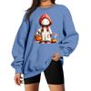Women's Comfortable Round Neck Long Sleeve Sweatshirt Loose Fit Casual with Color and Halloween Print