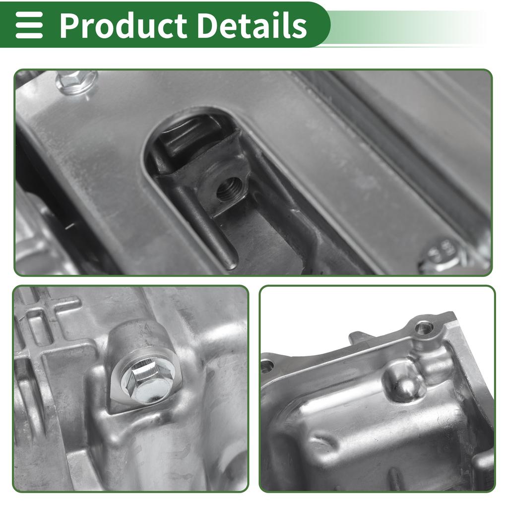 UXCELL 1 Pc No.LF5G10400 Engine Oil Pan for Mazda 3 2012-2013 Aluminum Silver Tone