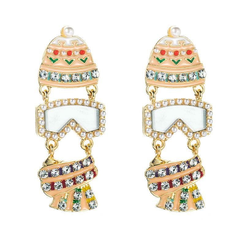 

Женские простые серьги-капли из титанового стального сплава, серьги-подвески с рыбой и жемчугом, геометрические украшения для ушей OneSize золотой