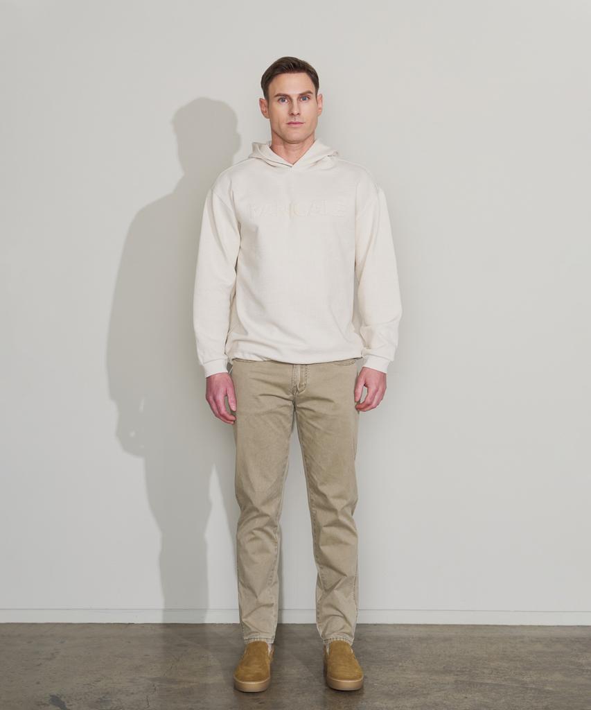 PANICALE Beige Regular Slim Fit Washed Denim Pants