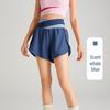 Women's Color-Block High-Waisted Quick-Dry Yoga and Running Shorts - Nude Feel, Anti-Exposure Design for Summer