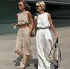 Women's Two-piece Wrinkled Lapel Sleeveless Shirt High Waist Drawstring Shorts Large Size Set Fashion Suits