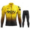 Team Autumn Cycling Jersey Bib Pants Set Ropa Ciclismo Bicycle MTB Clothing Road Bike Suit Men Long Sleeve Bicicleta Set